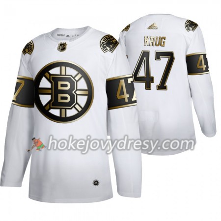 Pánské Hokejový Dres Boston Bruins Torey Krug 47 Adidas 2019-2020 Golden Edition Bílá Authentic